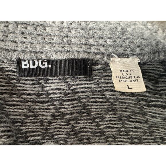 Urban Outfitters Womens L Gray Heritage Grandpacore Cardigan Sweater Cozy Cabin - Picture 5 of 8